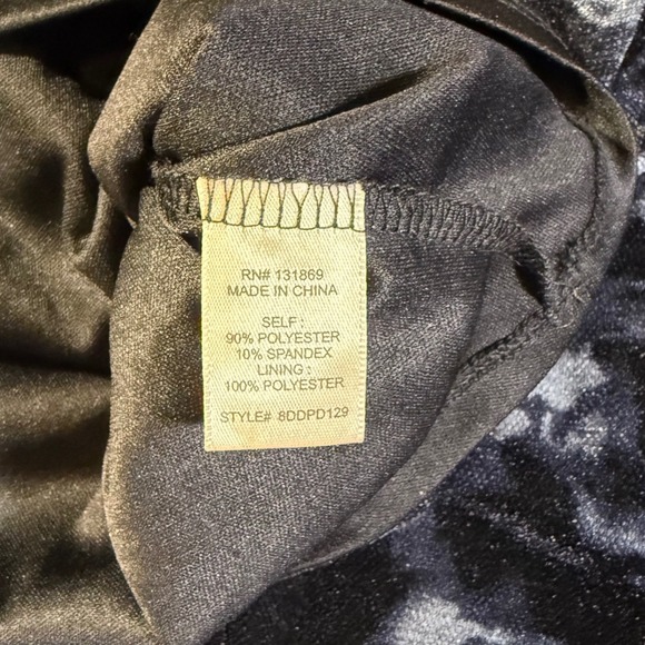 Thirty Thirty 2 Piece Set Mesh Floral Maxi Skirt Crop Top S Black Blue - Picture 6 of 8